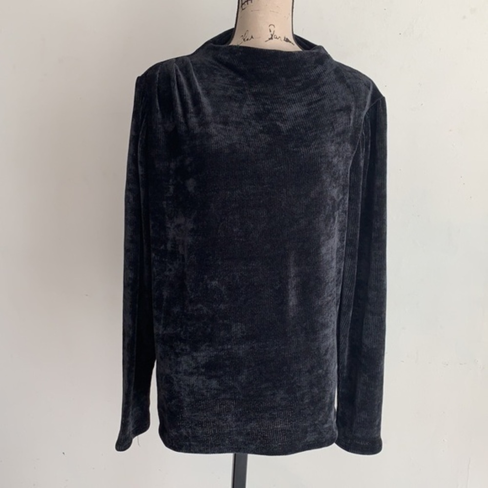 Express Black Roll Neck Puff Sleeve Sweater Size XL NWT